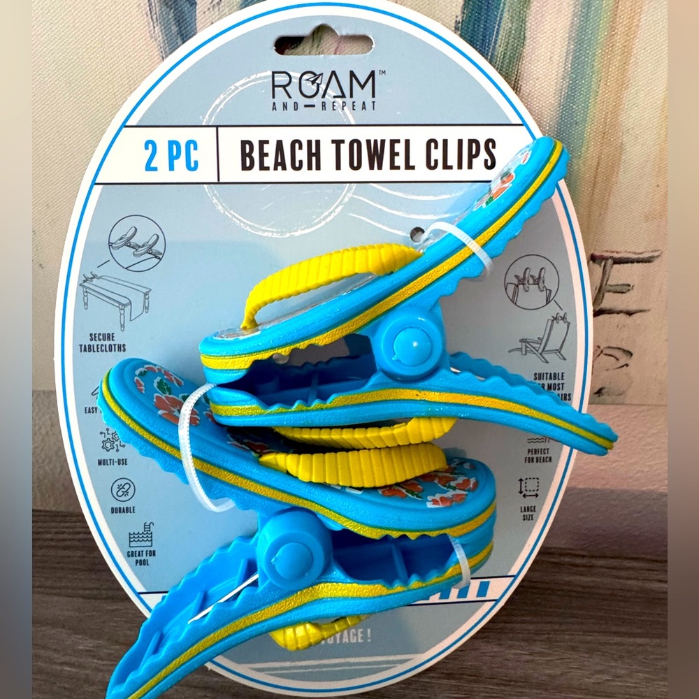 Beach Flip Flop Towel Clips